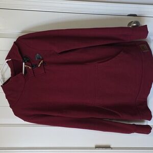 Burgundy Toggle Hoodie
